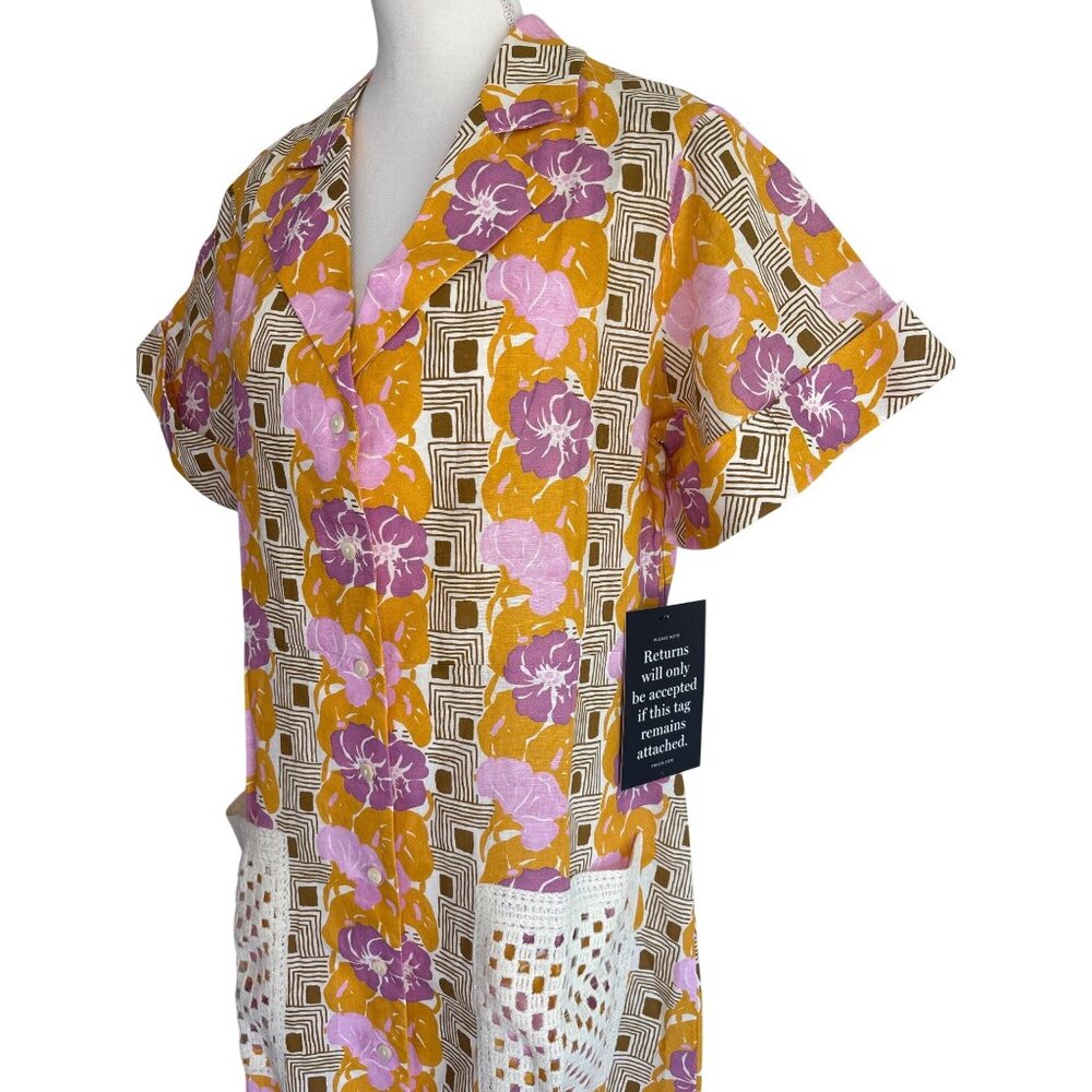 Tuckernuck Retro Multicolor Meriweather Dress Large New Womens Midi Cocktail Par - Picture 3 of 7